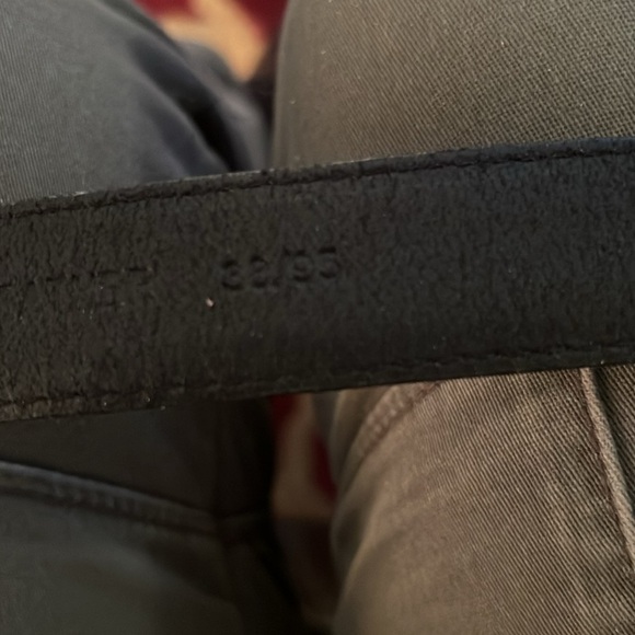 Men’s Black Braided Full Grain Leather Belt Solid Brass Buckle Size 38 - Picture 7 of 12